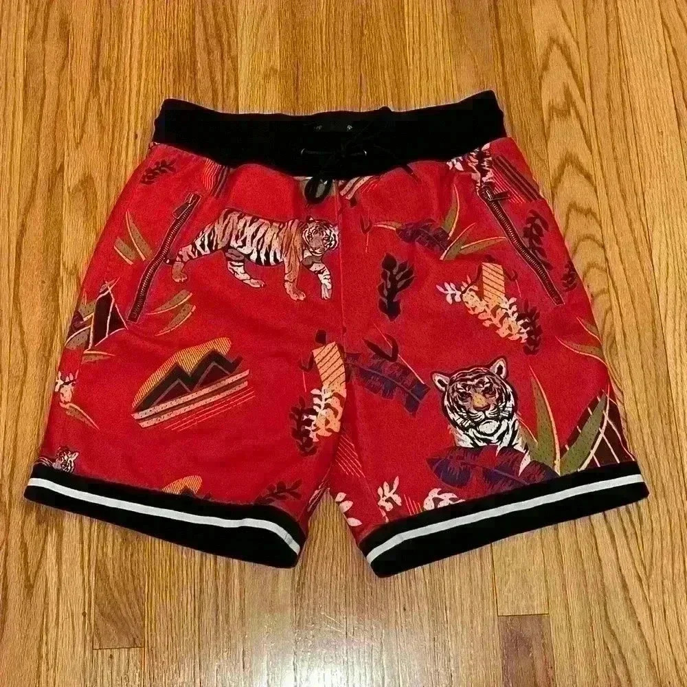 Shoe palace X Scarface red tiger shorts sz large